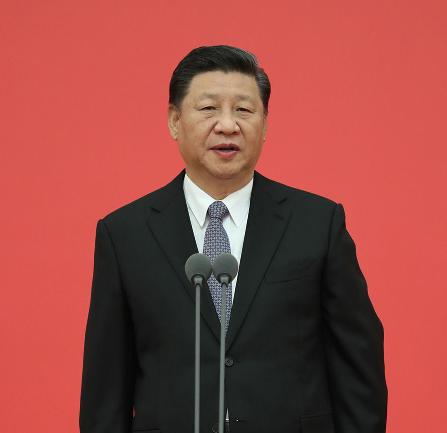 2018年11月9日，习近平总书记向国家综合性消防救援队伍致训词。新华社记者 鞠鹏 摄
