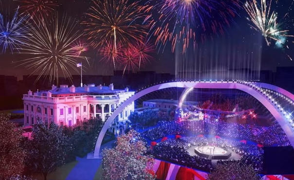 白宫发布的6月14日特朗普庆生活动效果图 白宫