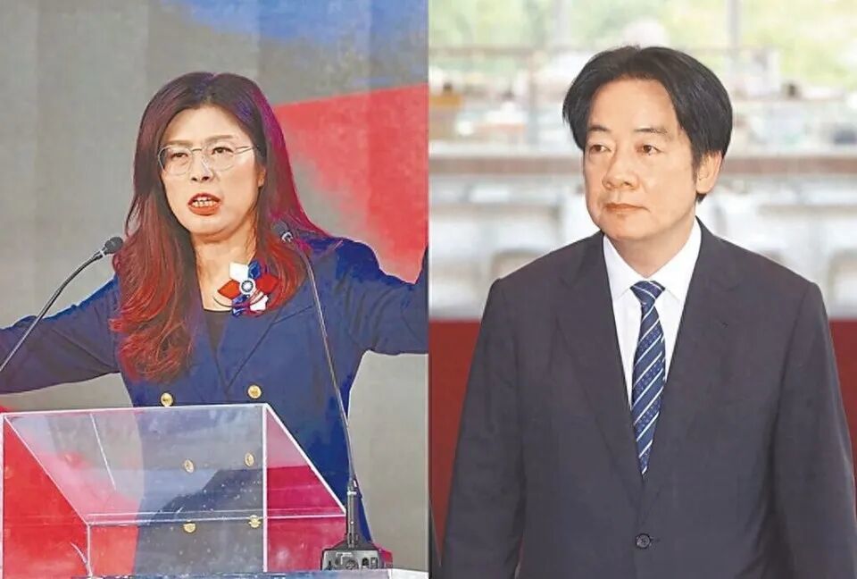 ▲郑丽文和赖清德