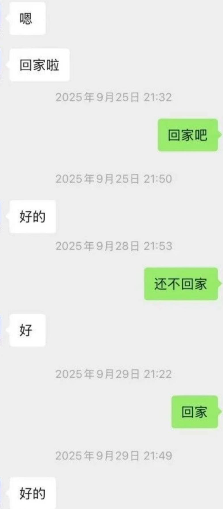 ▲部分“回家”相关聊天记录