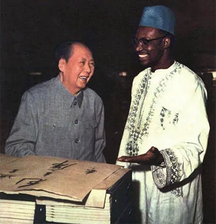 1973年6月22日,毛泽东会见马里国家元首兼政府总理特拉奥雷上校。