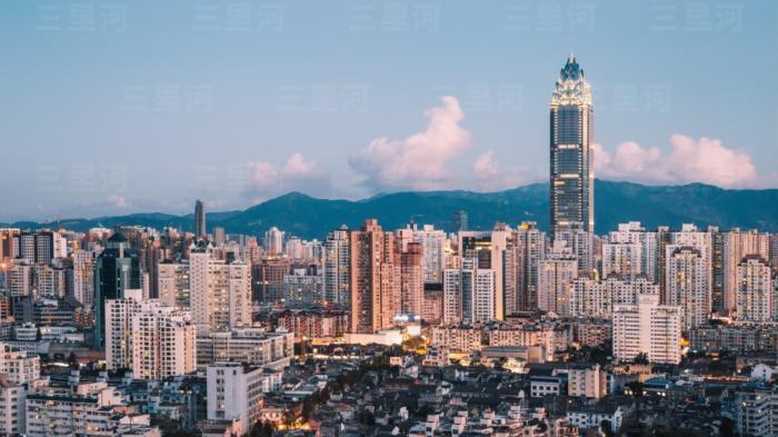 图为温州世贸中心商务区