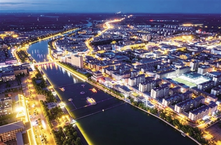 敦煌党河风情线夜景