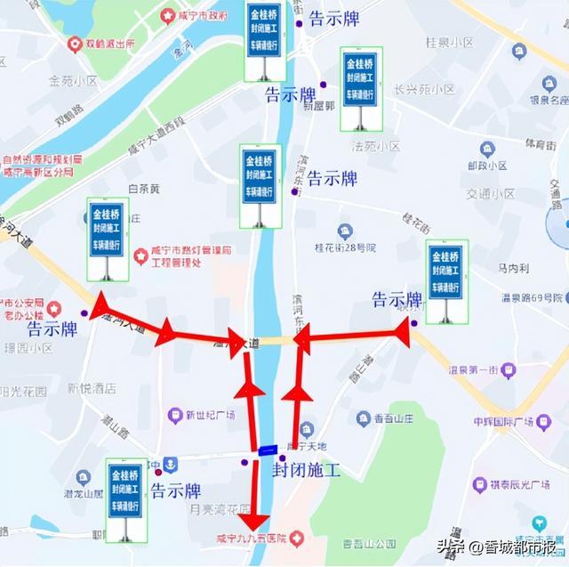 金桂桥交通导行图