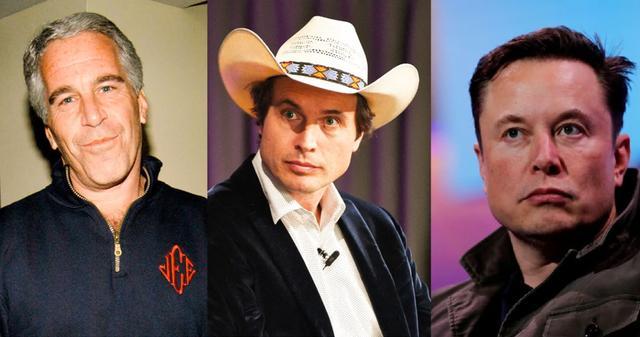 埃隆·马斯克的弟弟金博尔(中)与爱泼斯坦(左)有联系