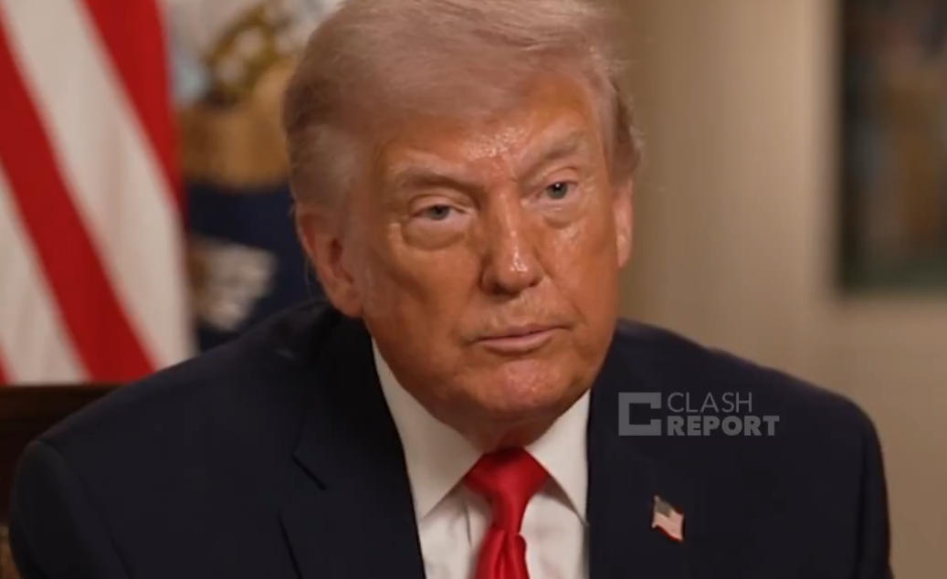 特朗普14日接受福克斯新闻节目采访 视频截图