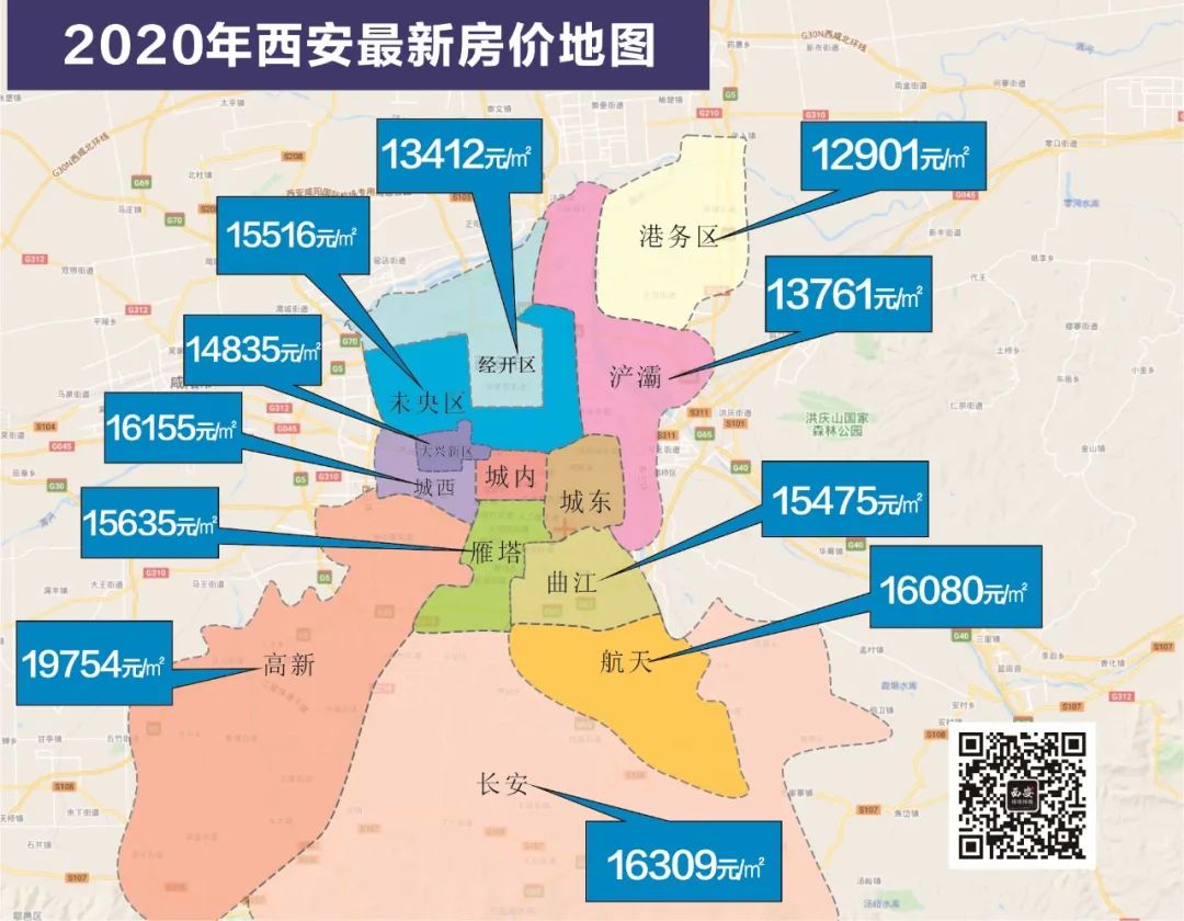 收藏西安最新房價出爐11大區域100個熱盤