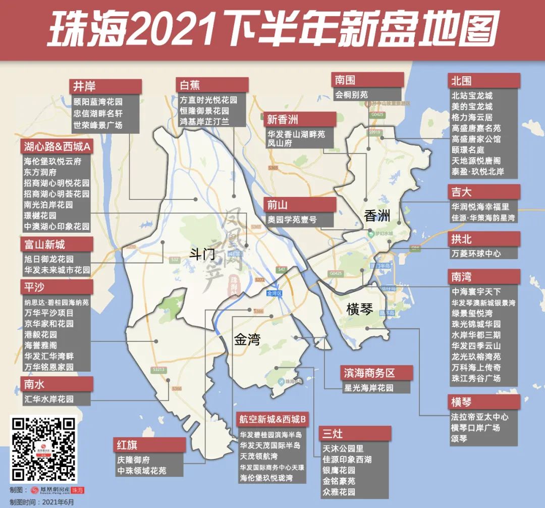 珠海新盤地圖下半年61個純新盤殺來北圍將爆發