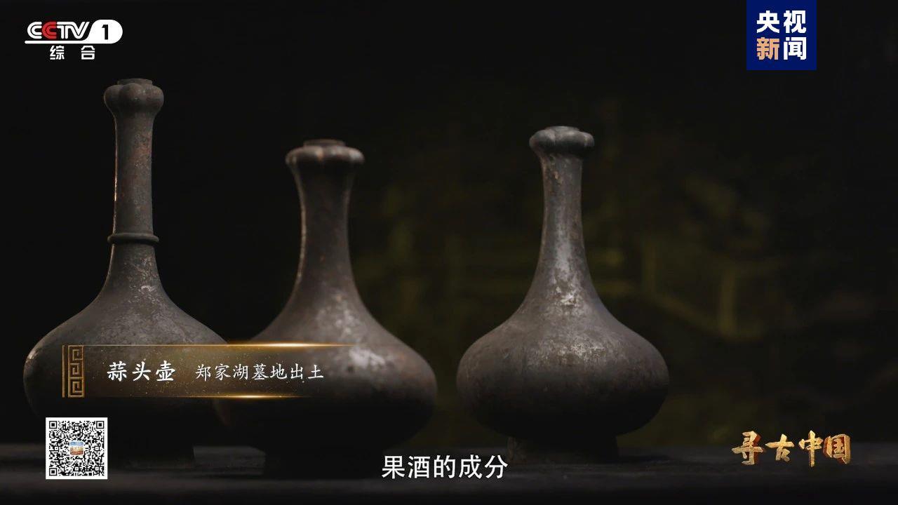 △郑家湖墓地出土的蒜头壶中发现果酒成分