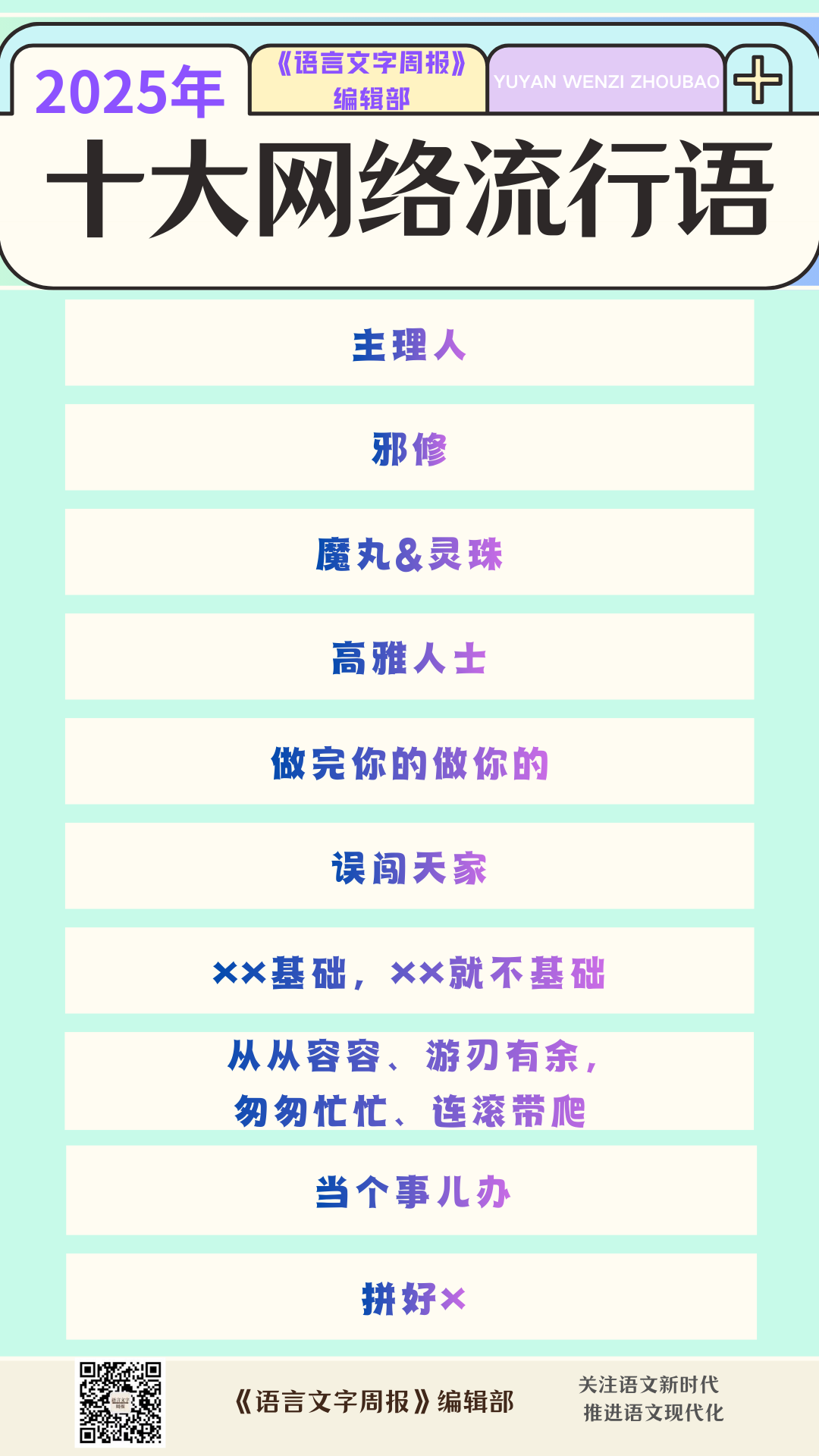 2025“十大网络流行语”