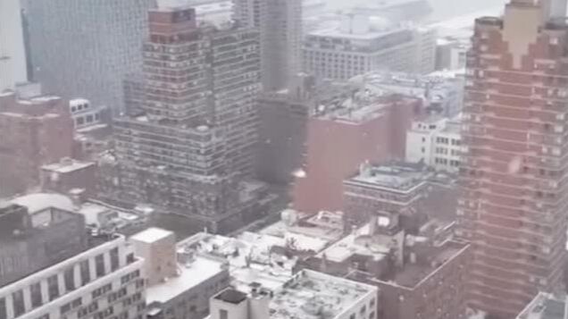 反常！疫情下的纽约遭遇罕见暴风雪袭击
