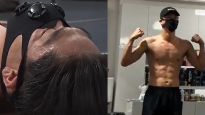 超自律！林志玲老公Akira脱衣健身凹造型，大秀肌肉好身材