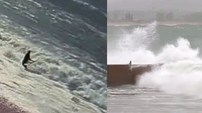 溺亡！实拍：冲浪遭遇暴风雨男子勇斗巨浪失败 勉强挣扎后被卷走