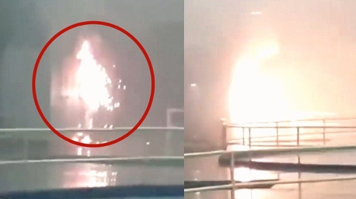 火花四射如放鞭炮！实拍：印度一水电站深夜起火9人死亡