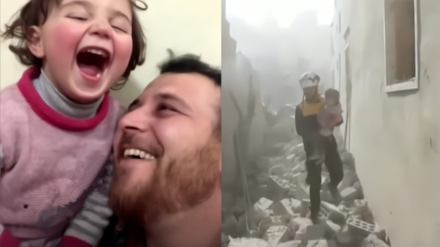 现实版美丽人生！叙利亚3岁难民听到轰炸大笑 背后原因令人动容