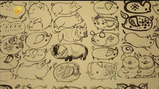 韩美林设计猪年邮票的背后：单是草图就画了1600多张