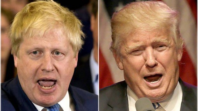 英国将任首相鲍里斯和特朗普的相似之处：不止头发