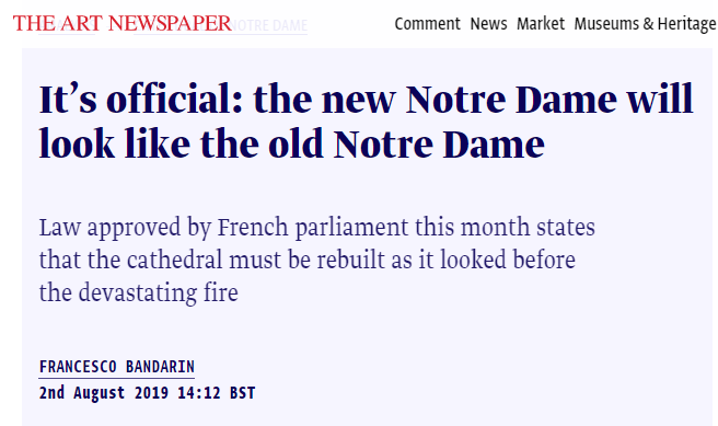 巴黎圣母院要按中国人方案重建了?