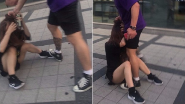 日本女孩拒绝韩国男子搭讪 当街被扯头发狠踹