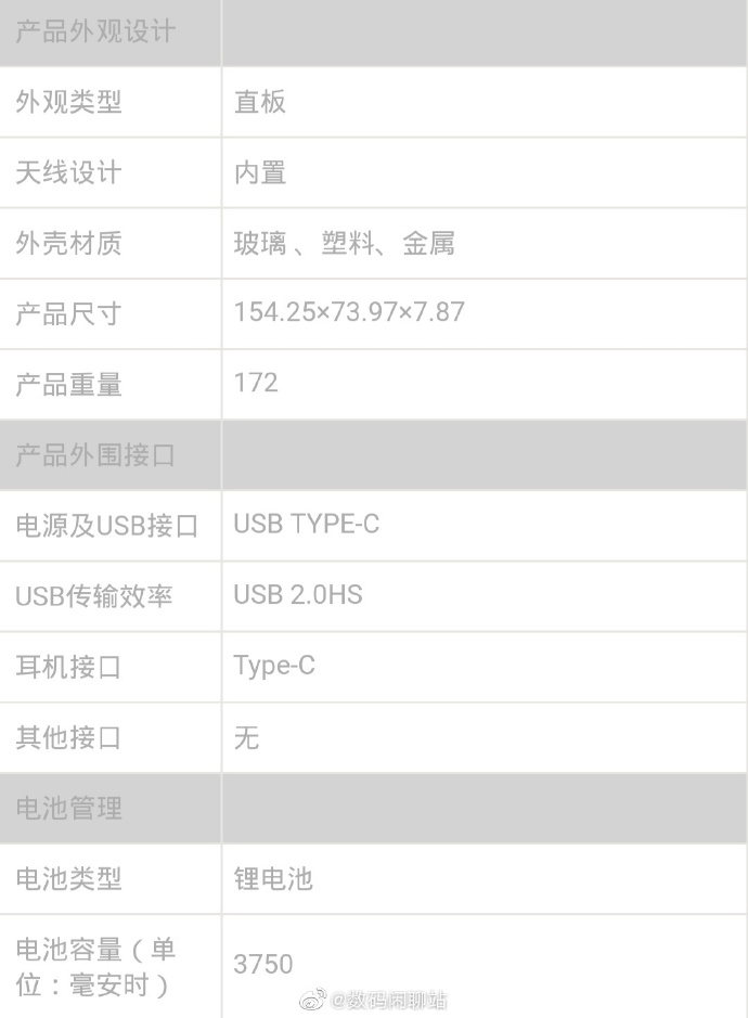 荣耀20s详细配置来了:麒麟810 3750mah电池