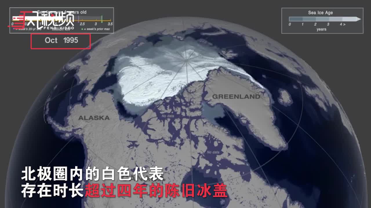 NASA动画展示北极海冰消融：2050年北极海冰可能完全消失