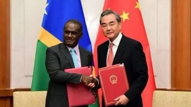中国与所罗门群岛正式建交 王毅：中国必须统一 也终将统一