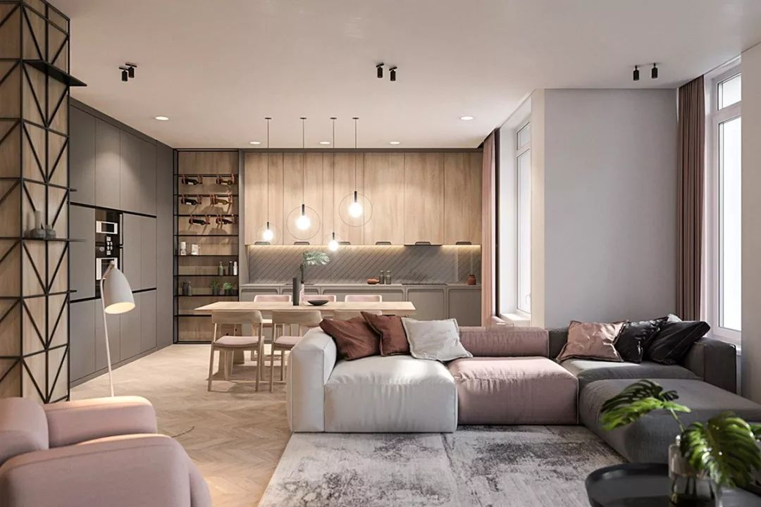 126㎡现代公寓设计，让家变得温暖多彩