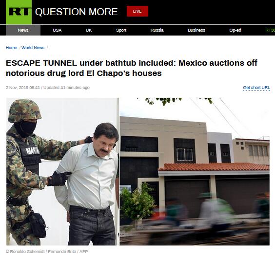 墨西哥大毒枭6处房产将被拍卖浴缸下藏逃生隧道