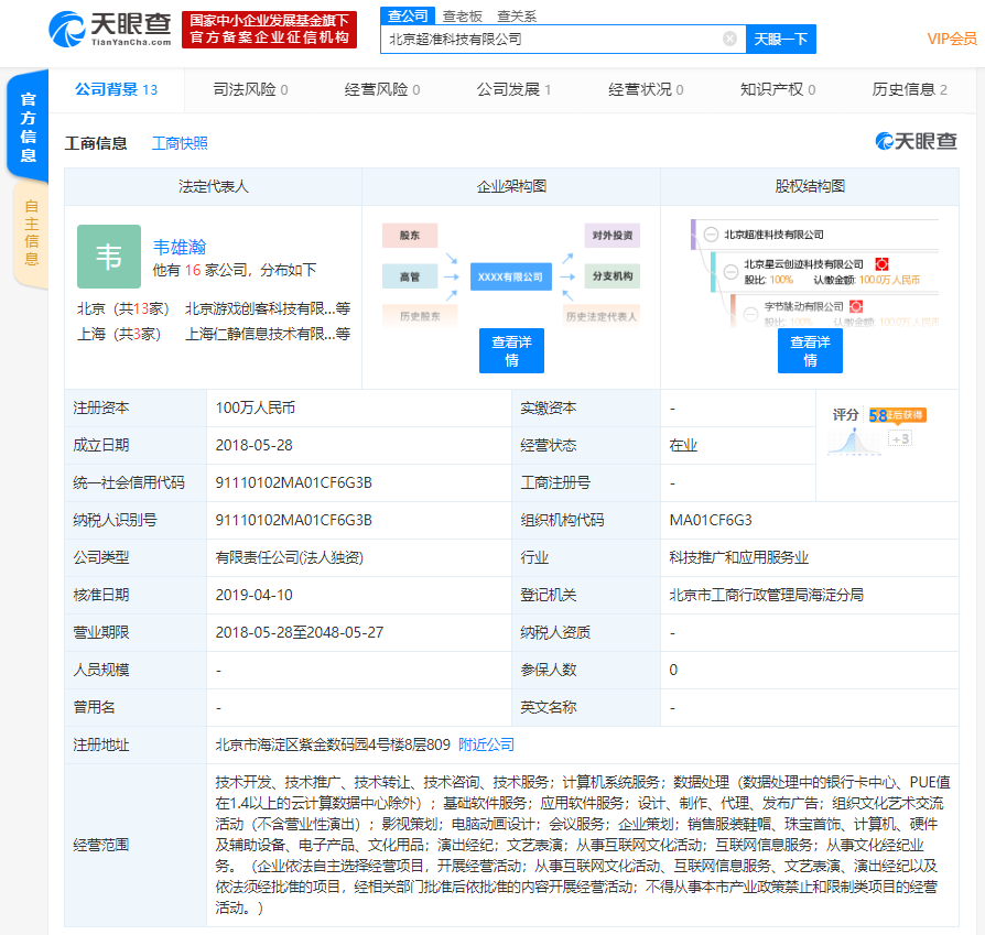 【凤凰网科技】字节跳动旗下两家公司发生工商变更 高级副总裁张利东卸任法人等多个职务