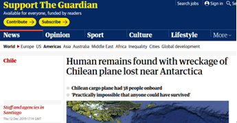 智利载38人失踪军机残骸在南极洲被发现，无人幸存