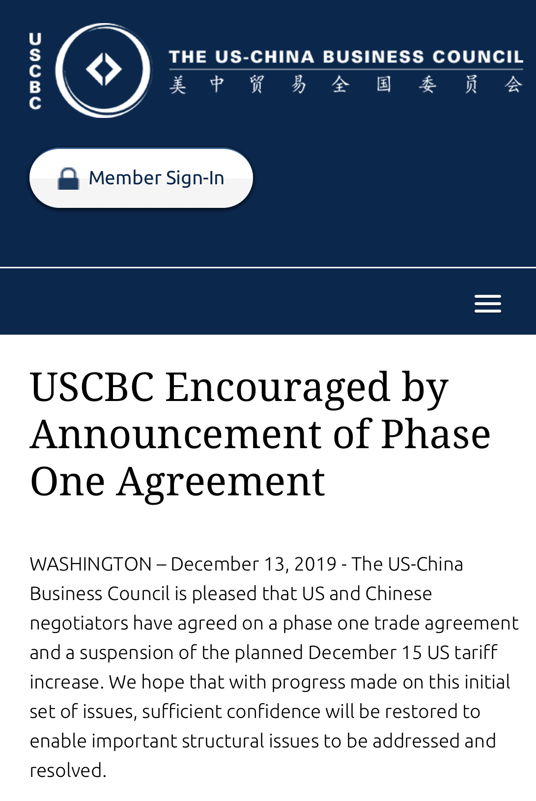 美国商界对中美就第一阶段经贸协议文本达成一致表示欢迎