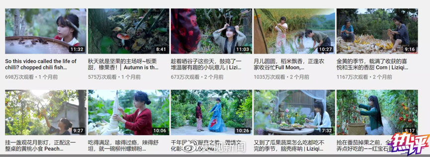 「央视网新闻」央视评李子柒为何火遍全球：爱生活、爱家乡、爱文化