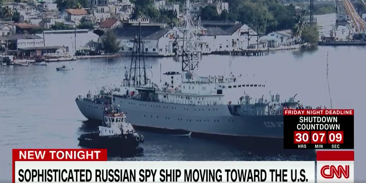 美媒曝俄军舰驶入美海岸国际海域 美官员慌了