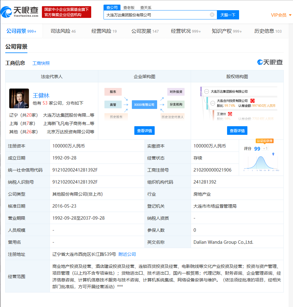消息人士称王思聪自行筹钱撤销限高令 万达没有帮忙