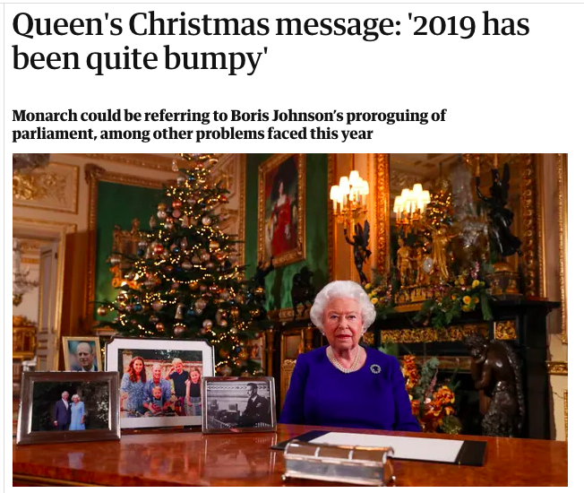 英国女王圣诞致辞提前曝光：“2019年相当坎坷”