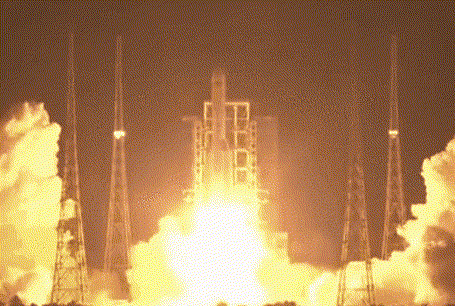 现场！长征五号发射升空