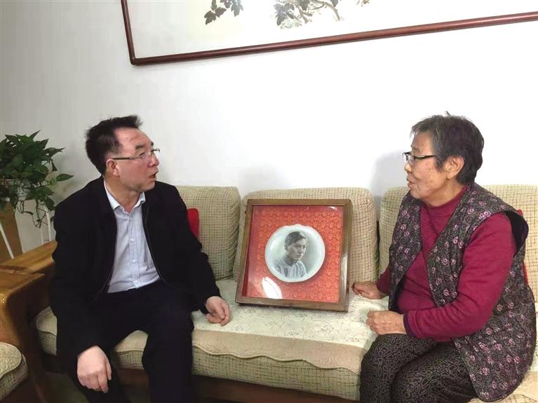 2020年10月在山西运城采访罗云鹏烈士女儿罗力立