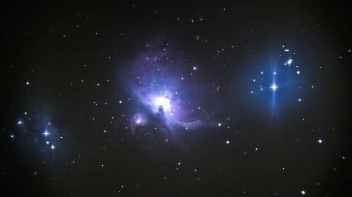在夜空中寻找美丽的猎户座星云，你也可以试试