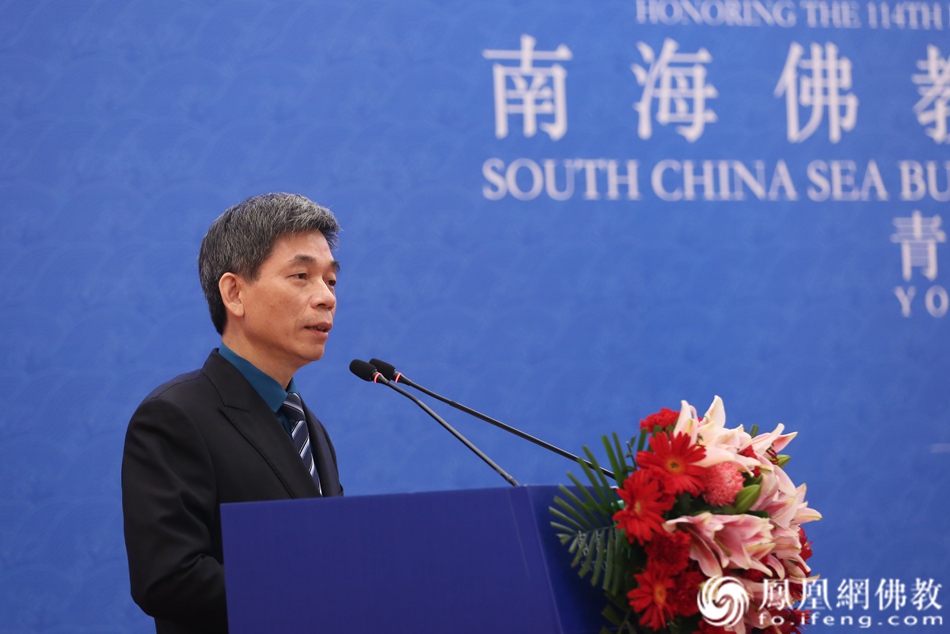 深圳市基督教两会主席蔡博生发言（图片来源：凤凰网佛教 摄影：徐上杰）