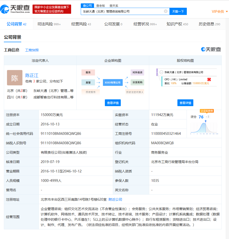 ofo新年再成被执行人 执行标的超350万