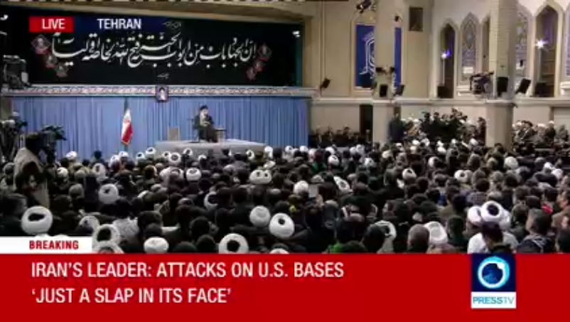 伊朗最高领袖哈梅内伊：打击美军基地“只是一记耳光”