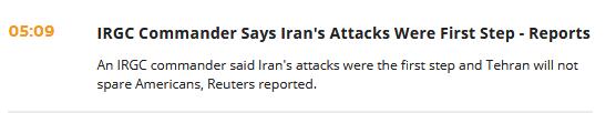伊朗革命卫队：袭击只是第一步，德黑兰不会饶过美国人