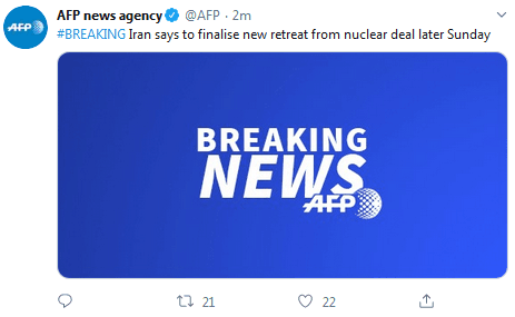 伊朗外交部发言人：将完成中止履行伊核协议新步骤