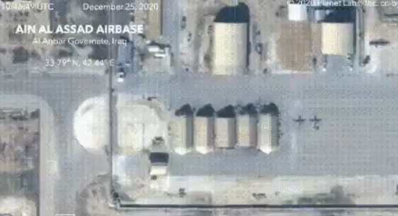 卫星对比图揭示真相 伊朗打击美军基地收效如何?(组图)