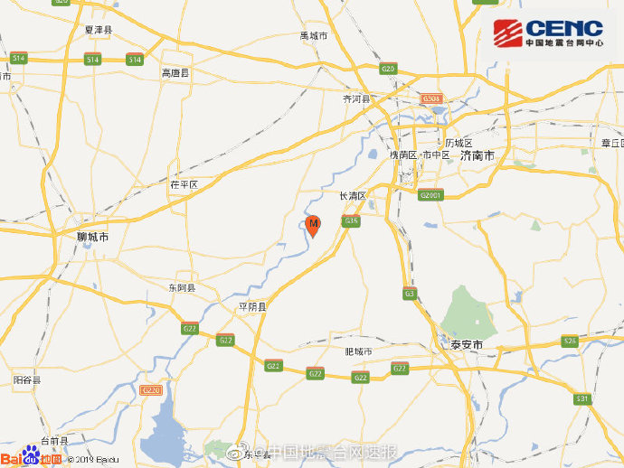 山东济南市长清区发生4.1级地震
