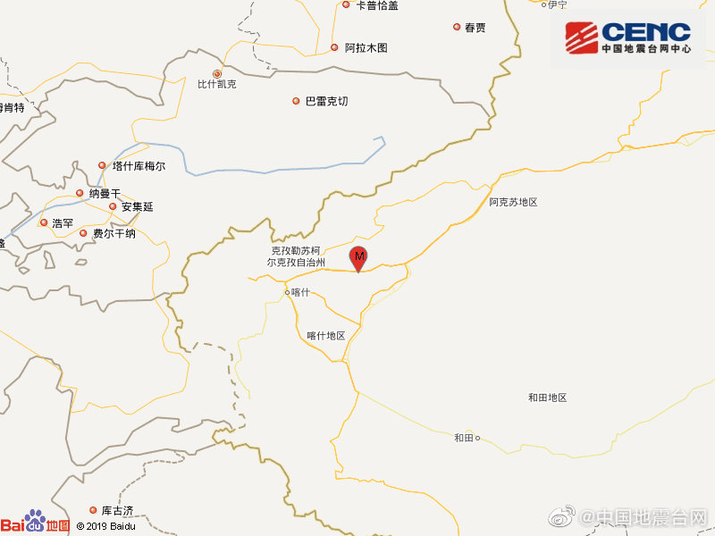新疆喀什发生5.1级地震 尚未接到人员伤亡报告