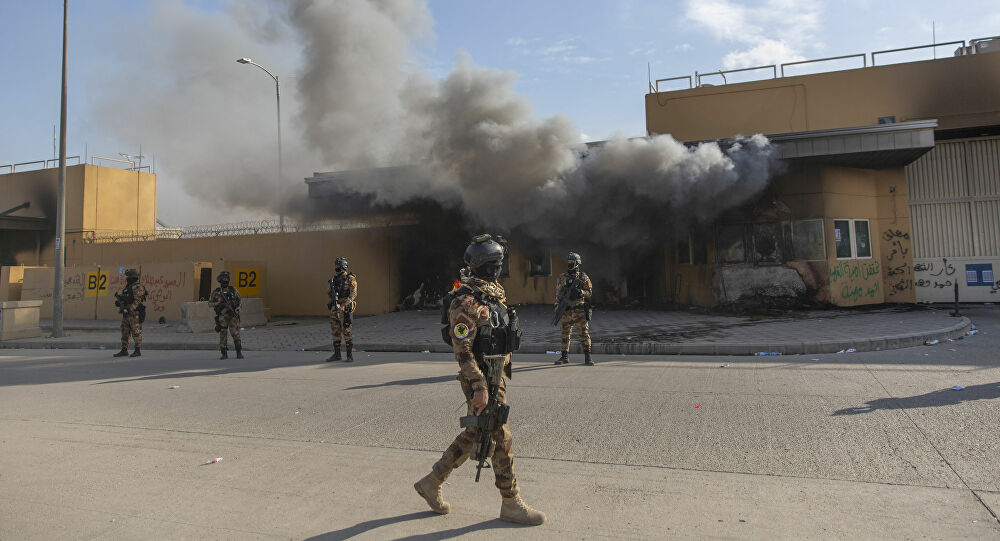 美国驻伊拉克大使馆附近遭两枚火箭弹袭击