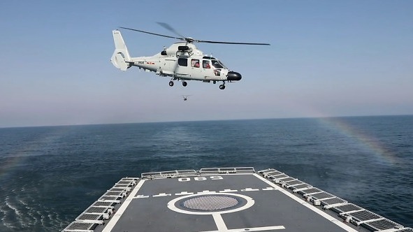 直击海军陆战队直升机着舰训练