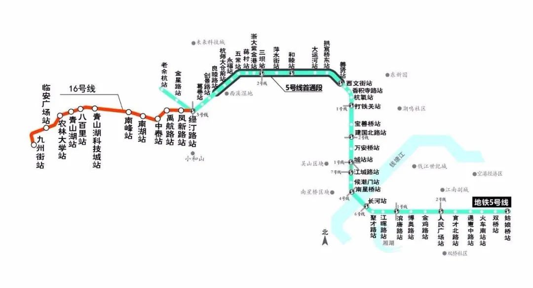 杭州5号地铁站线路图图片