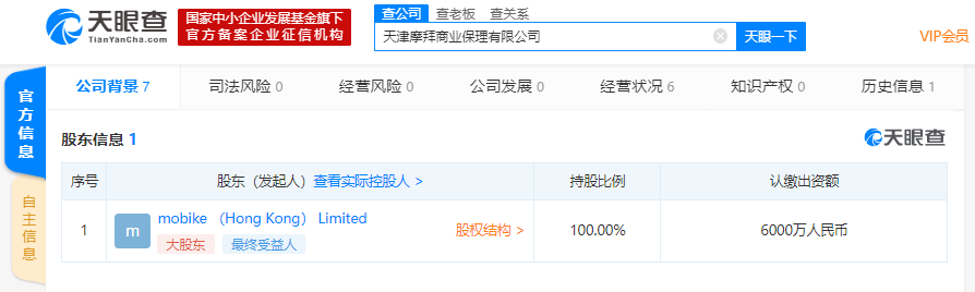 美团联合创始人王慧文卸任摩拜旗下商业保理公司法定代表人